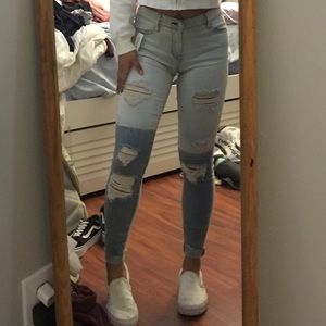 Pacsun Two-toned Distressed Skinny Jeans